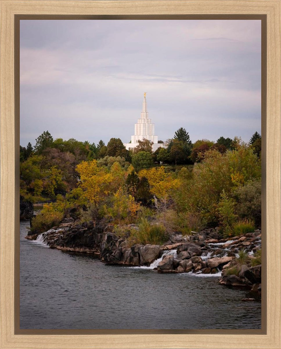 Idaho Falls Temple Colorful Snake River Gallery Wrap