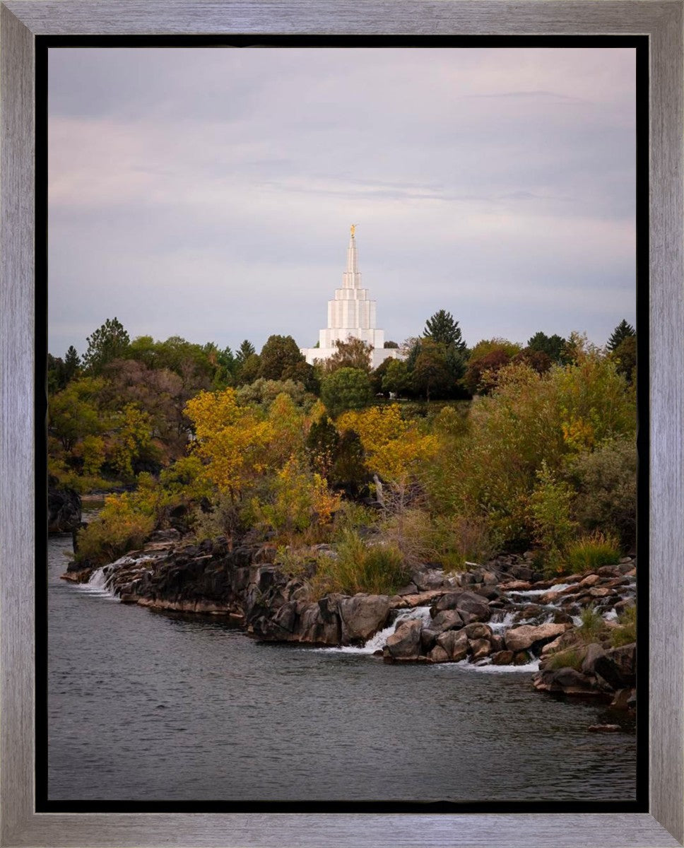 Idaho Falls Temple Colorful Snake River Gallery Wrap