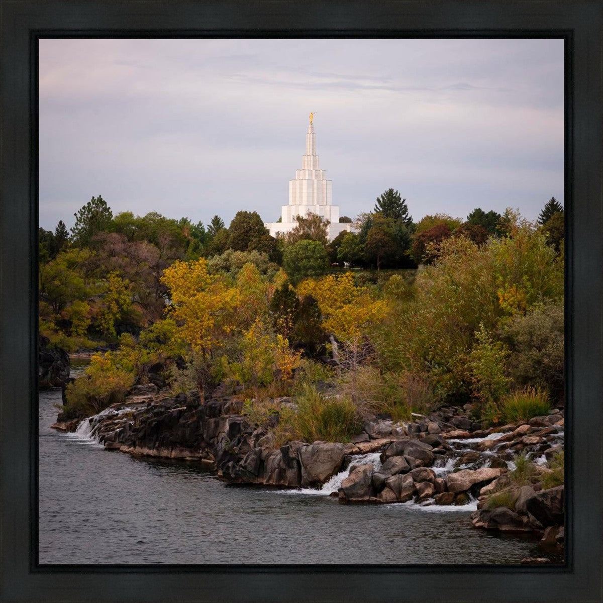 Idaho Falls Temple Colorful Snake River Gallery Wrap