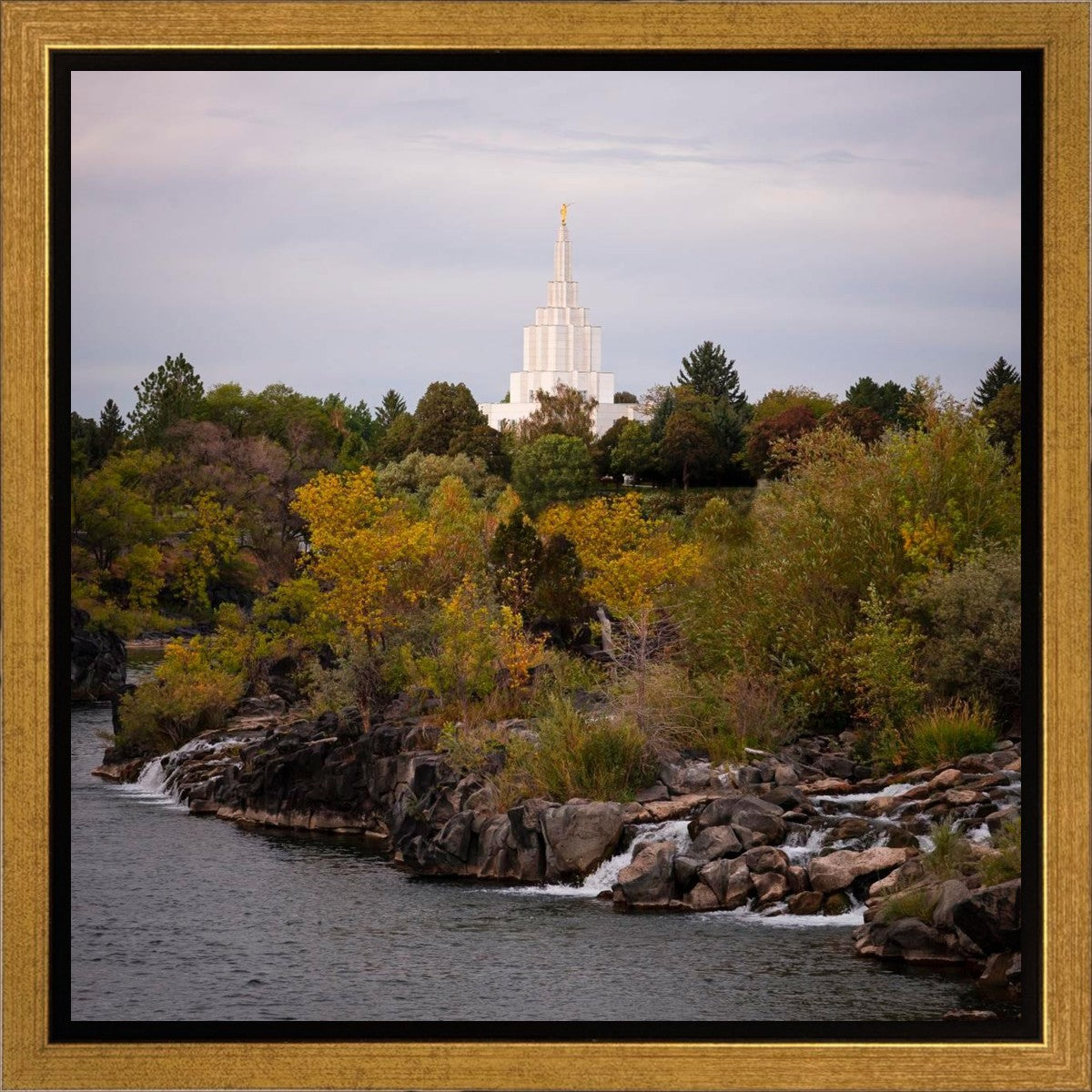 Idaho Falls Temple Colorful Snake River Gallery Wrap