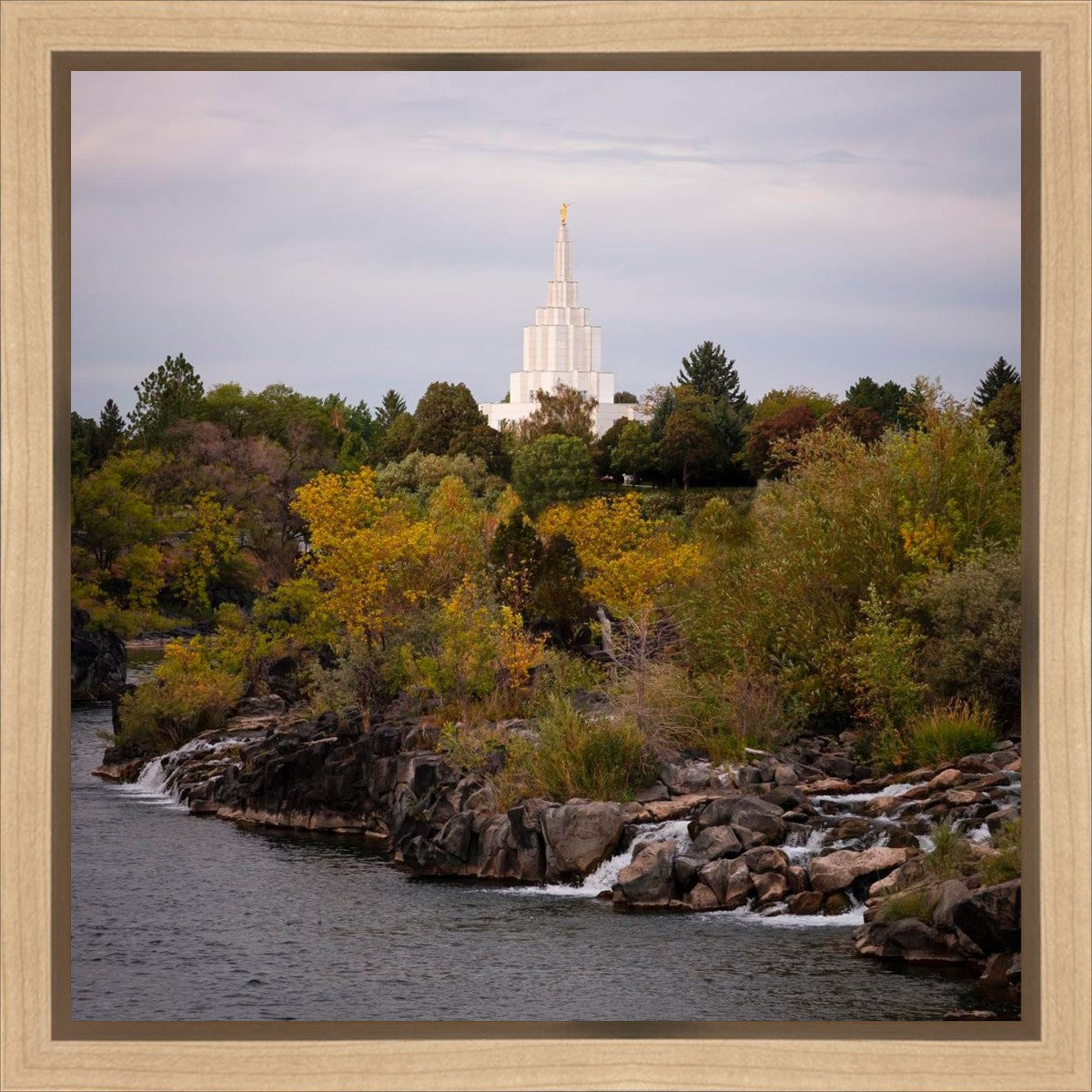 Idaho Falls Temple Colorful Snake River Gallery Wrap