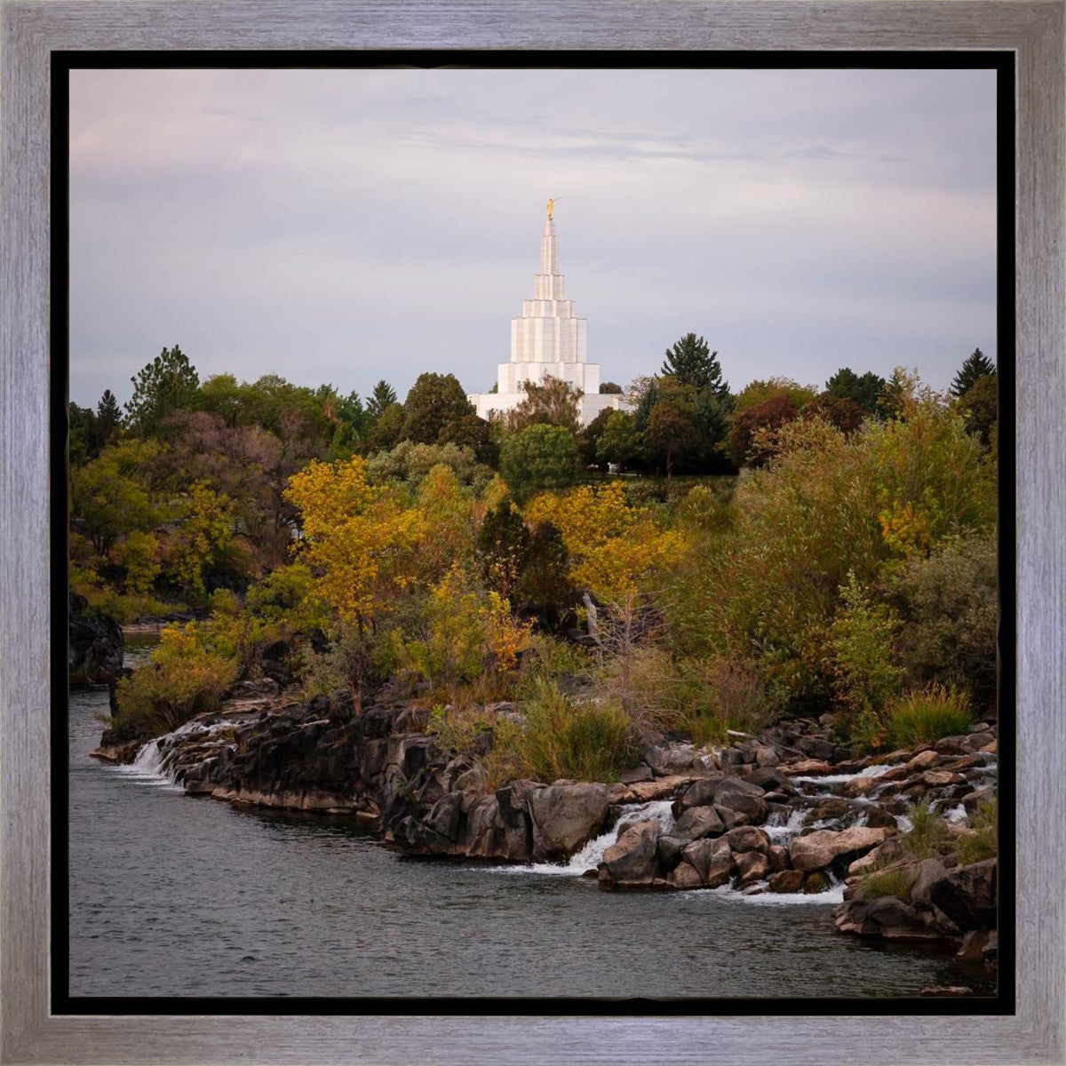 Idaho Falls Temple Colorful Snake River Gallery Wrap