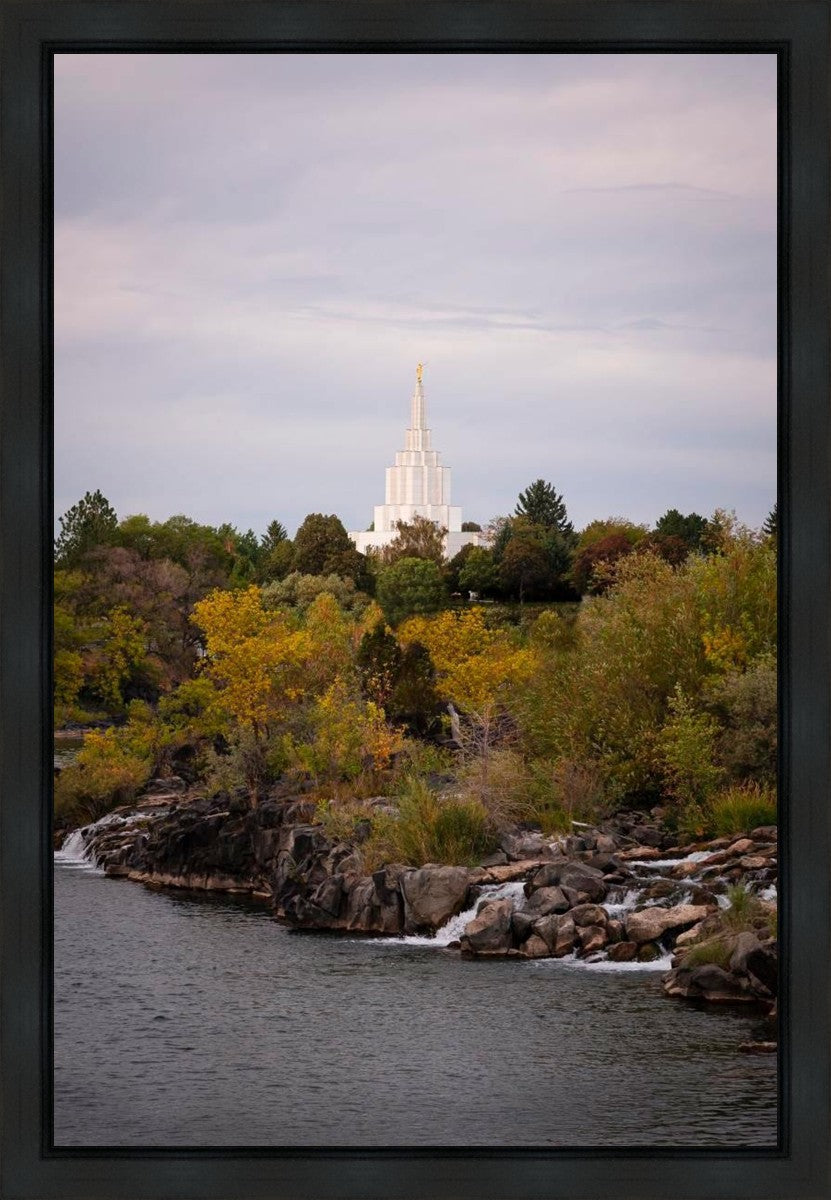 Idaho Falls Temple Colorful Snake River Gallery Wrap