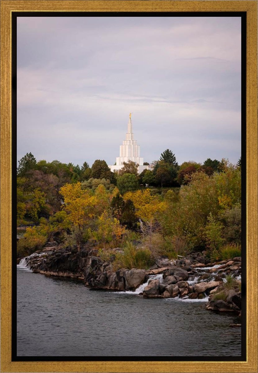 Idaho Falls Temple Colorful Snake River Gallery Wrap