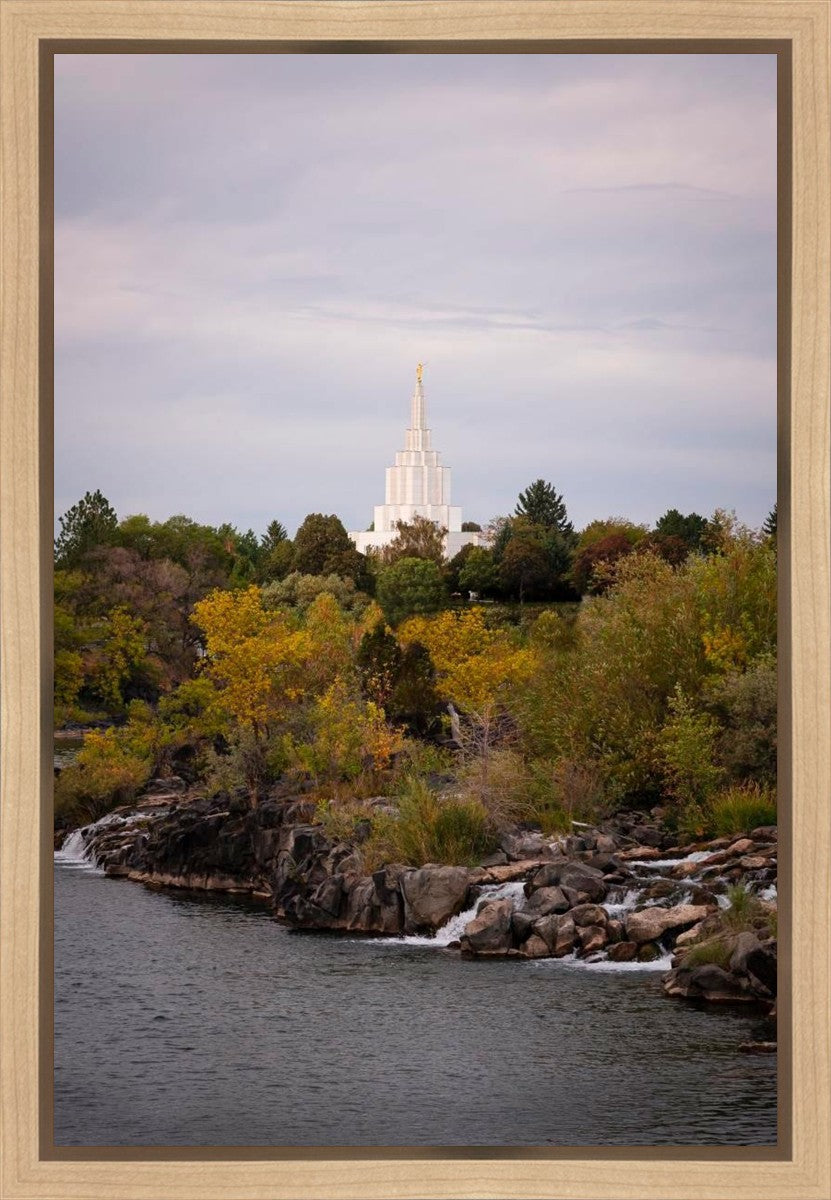 Idaho Falls Temple Colorful Snake River Gallery Wrap