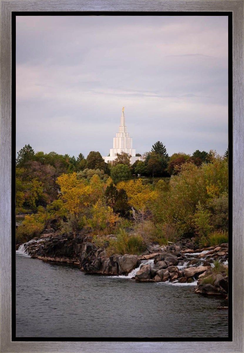 Idaho Falls Temple Colorful Snake River Gallery Wrap