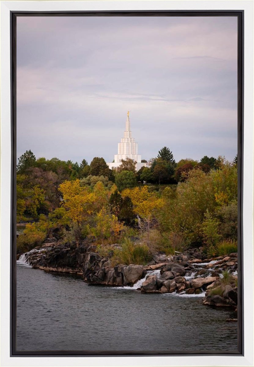 Idaho Falls Temple Colorful Snake River Gallery Wrap