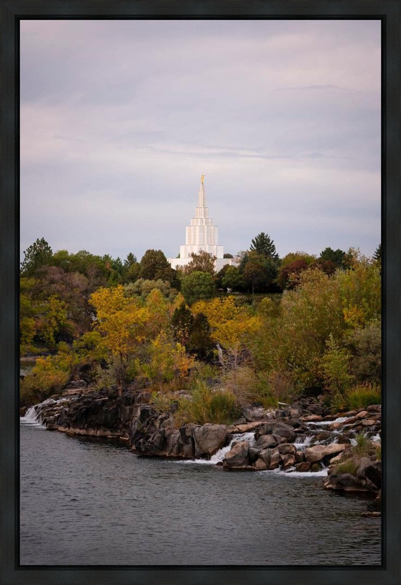 Idaho Falls Temple Colorful Snake River Gallery Wrap