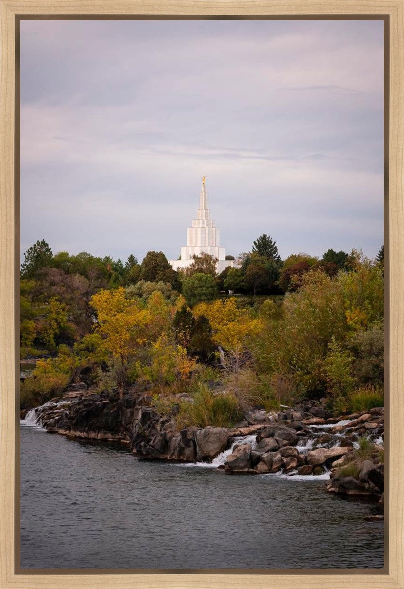 Idaho Falls Temple Colorful Snake River Gallery Wrap