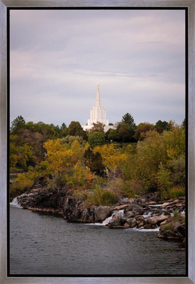 Idaho Falls Temple Colorful Snake River Gallery Wrap