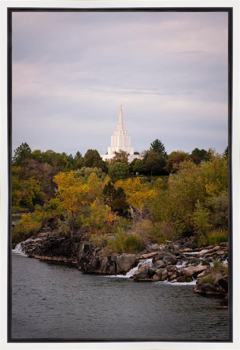 Idaho Falls Temple Colorful Snake River Gallery Wrap