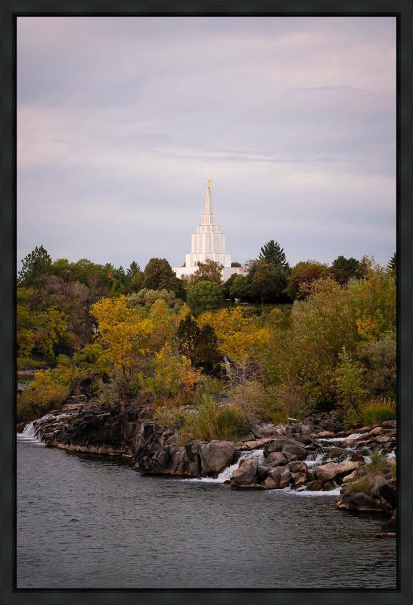 Idaho Falls Temple Colorful Snake River Gallery Wrap
