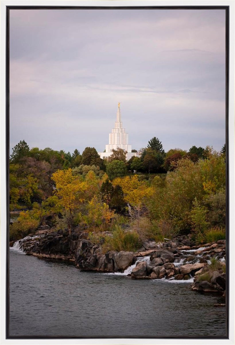 Idaho Falls Temple Colorful Snake River Gallery Wrap