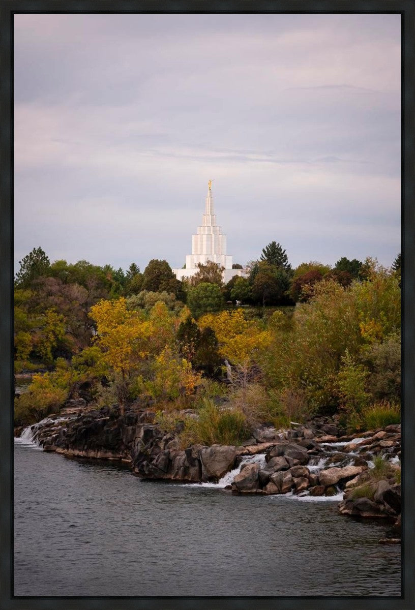 Idaho Falls Temple Colorful Snake River Gallery Wrap