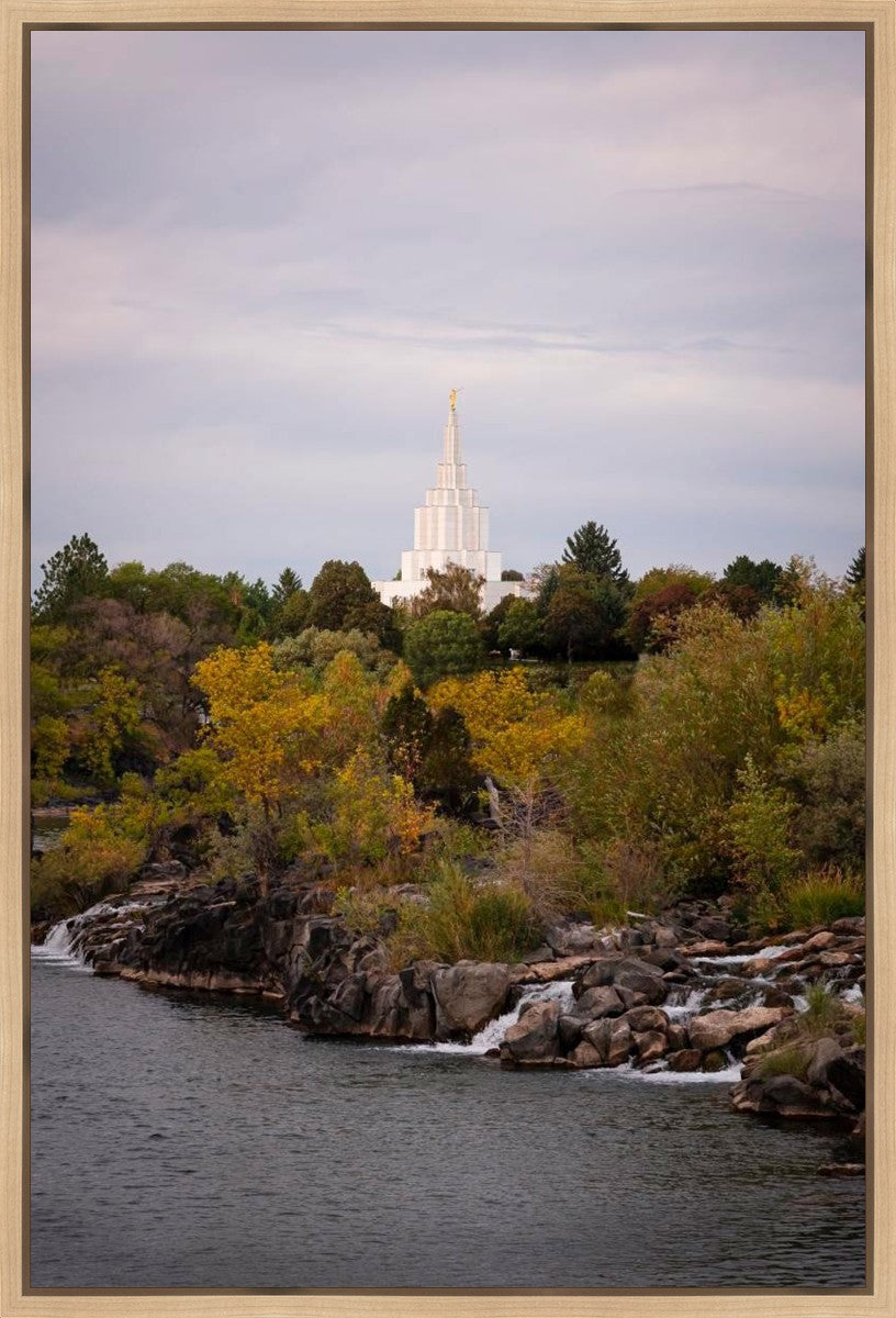 Idaho Falls Temple Colorful Snake River Gallery Wrap