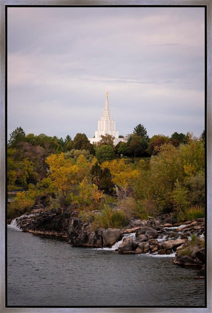 Idaho Falls Temple Colorful Snake River Gallery Wrap