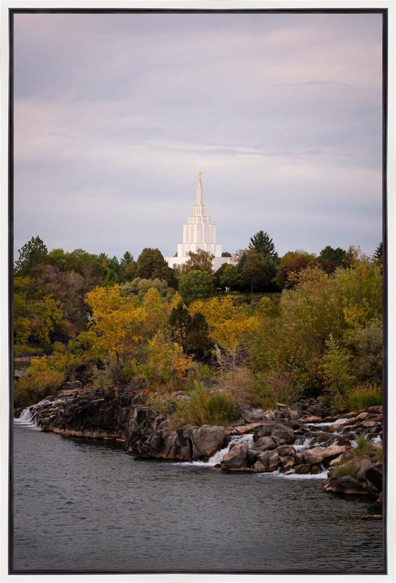 Idaho Falls Temple Colorful Snake River Gallery Wrap