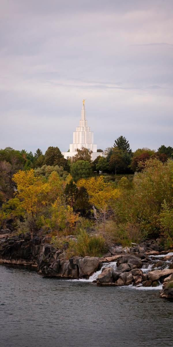 Idaho Falls Temple Colorful Snake River Gallery Wrap