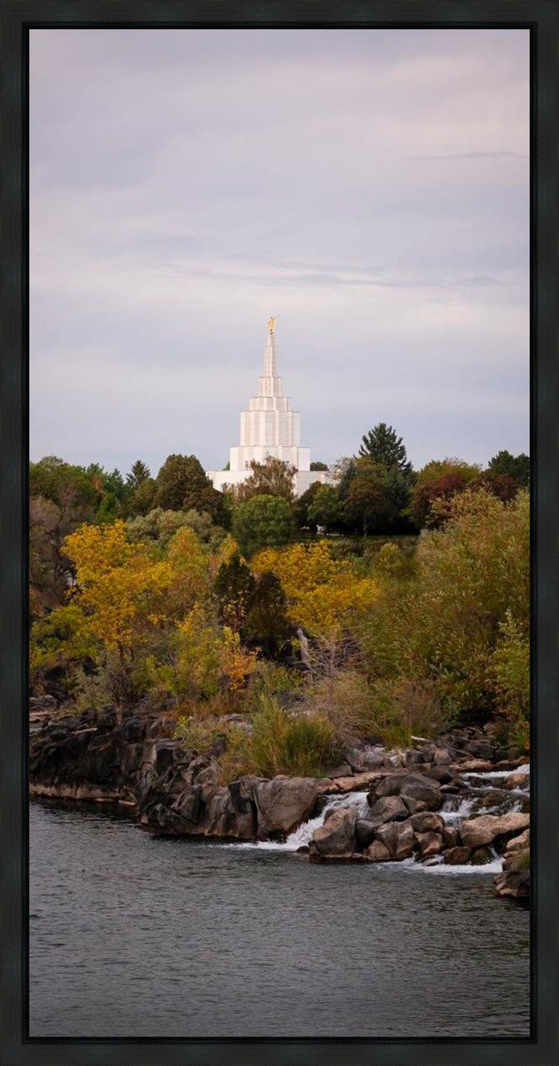 Idaho Falls Temple Colorful Snake River Gallery Wrap
