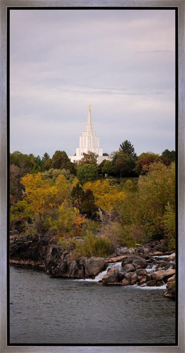 Idaho Falls Temple Colorful Snake River Gallery Wrap