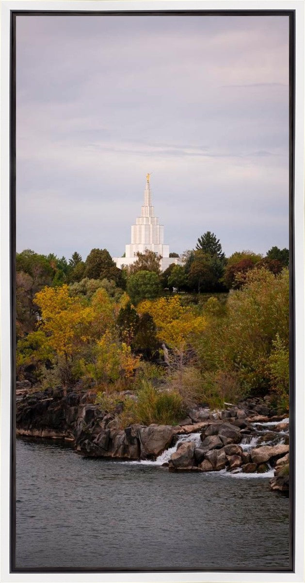 Idaho Falls Temple Colorful Snake River Gallery Wrap