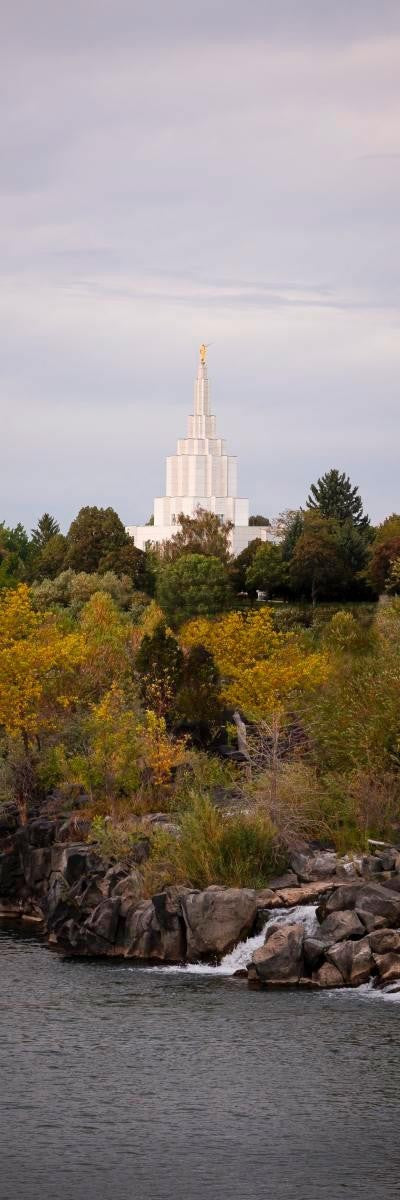 Idaho Falls Temple Colorful Snake River Gallery Wrap