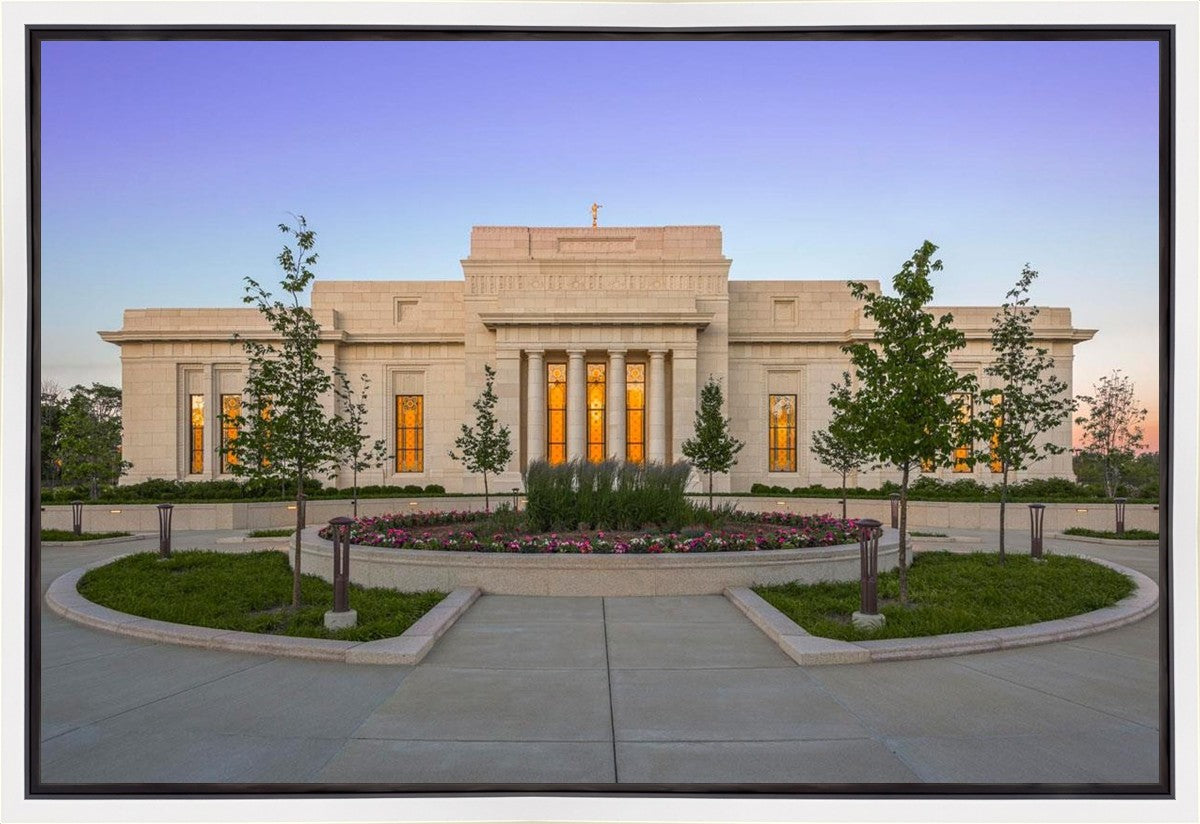 Indianapolis Temple Sunset Gallery Wrap