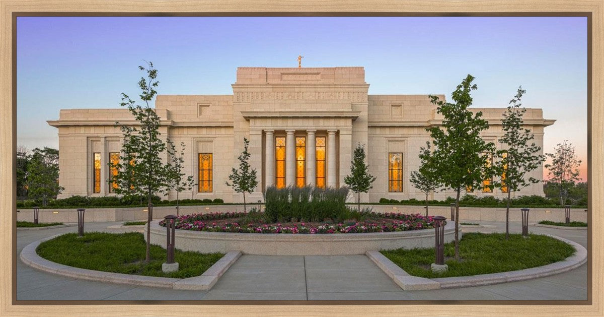 Indianapolis Temple Sunset Gallery Wrap