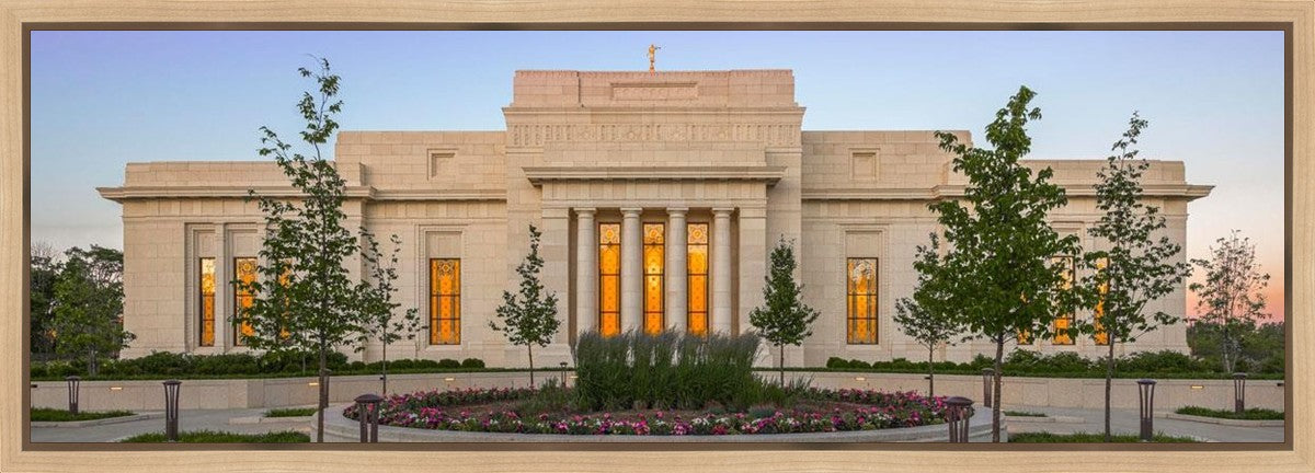 Indianapolis Temple Sunset Gallery Wrap