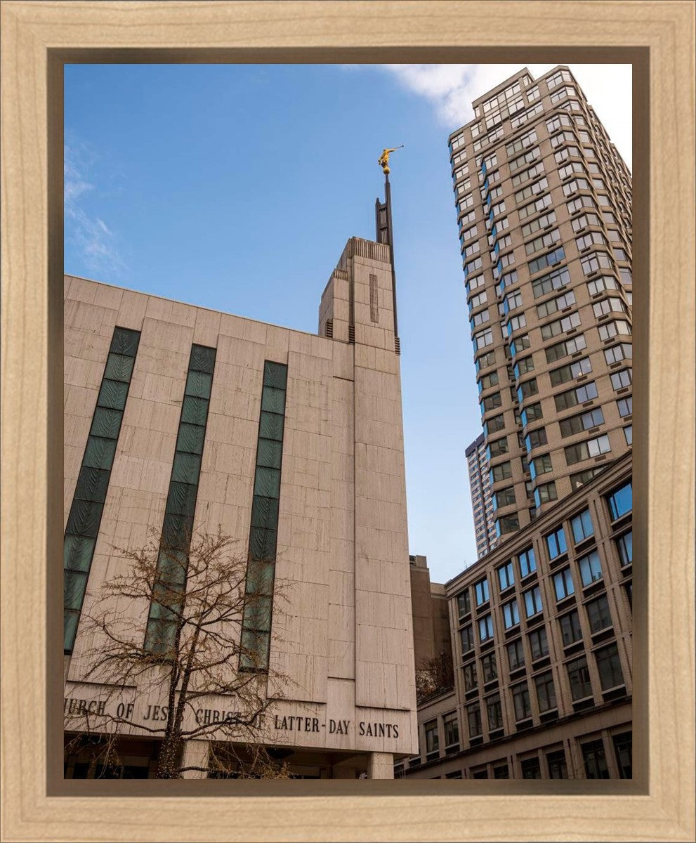 Manhattan Temple Rising Above Gallery Wrap