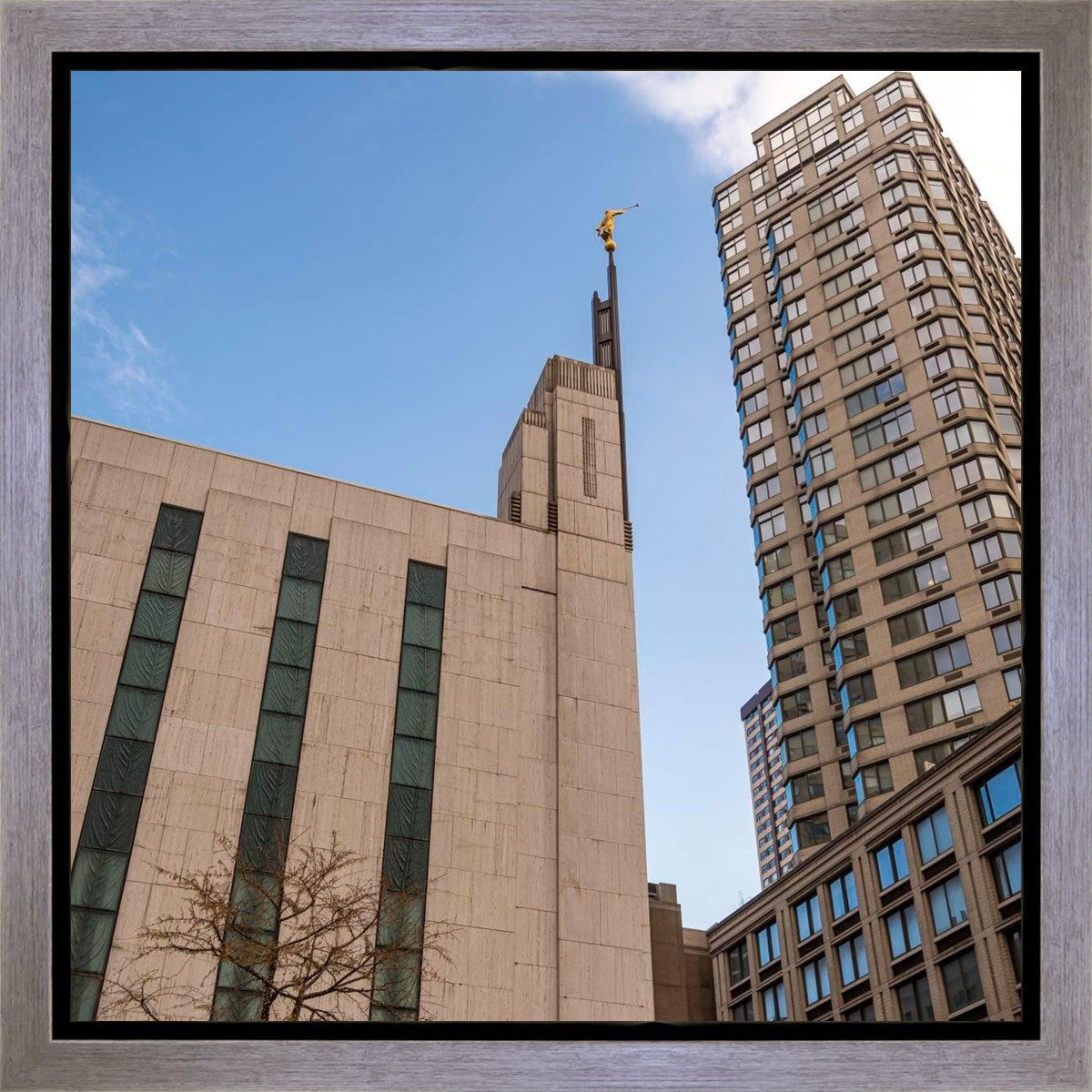 Manhattan Temple Rising Above Gallery Wrap