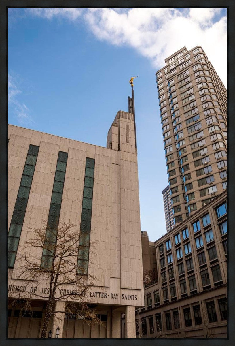 Manhattan Temple Rising Above Gallery Wrap