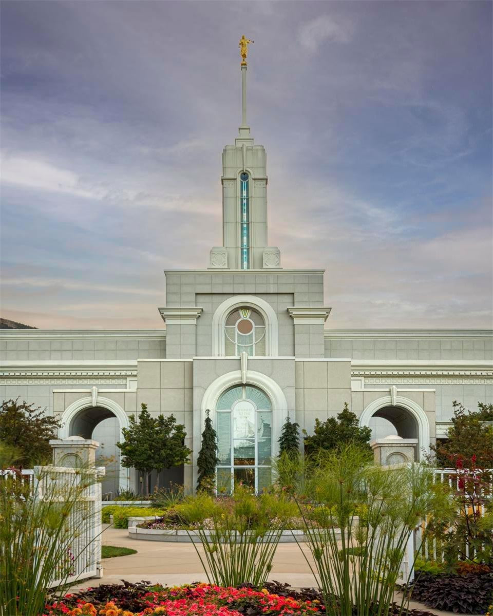 Mount Timpanogos Temple Morning Garden Gallery Wrap