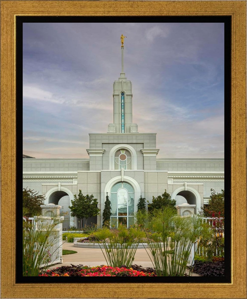 Mount Timpanogos Temple Morning Garden Gallery Wrap