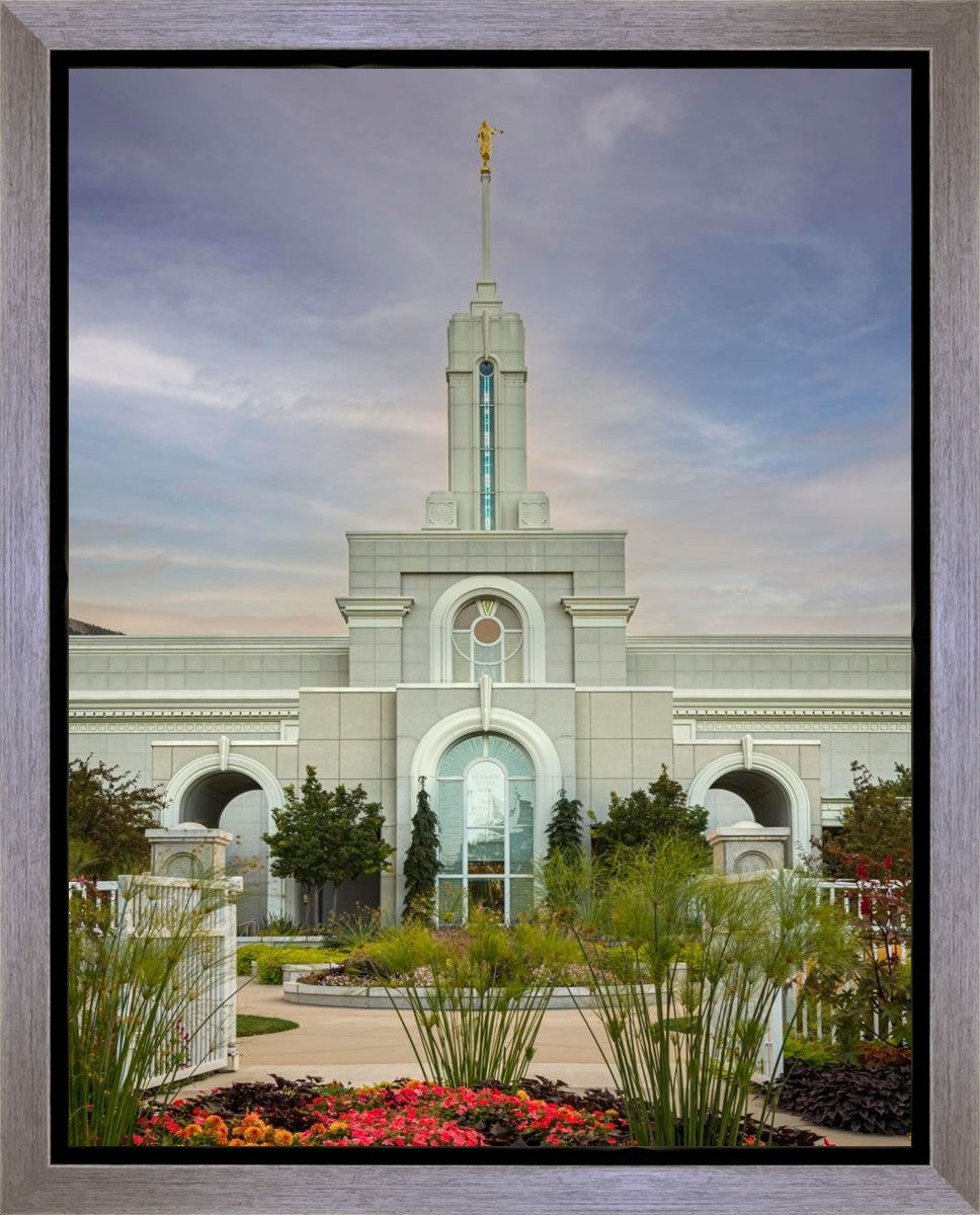 Mount Timpanogos Temple Morning Garden Gallery Wrap