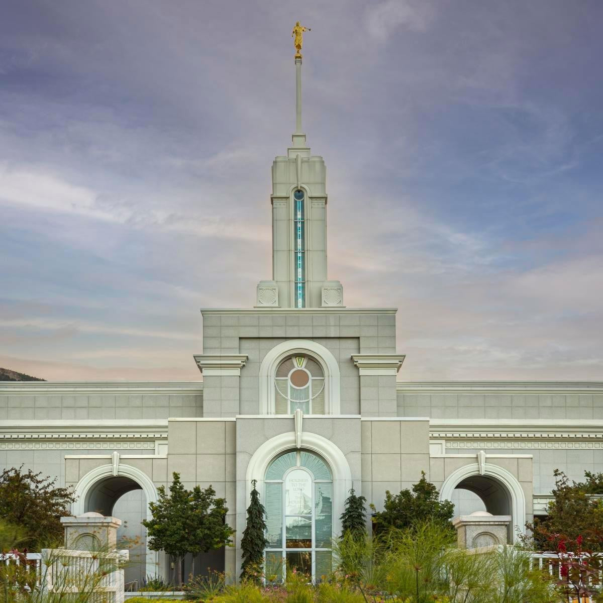 Mount Timpanogos Temple Morning Garden Gallery Wrap