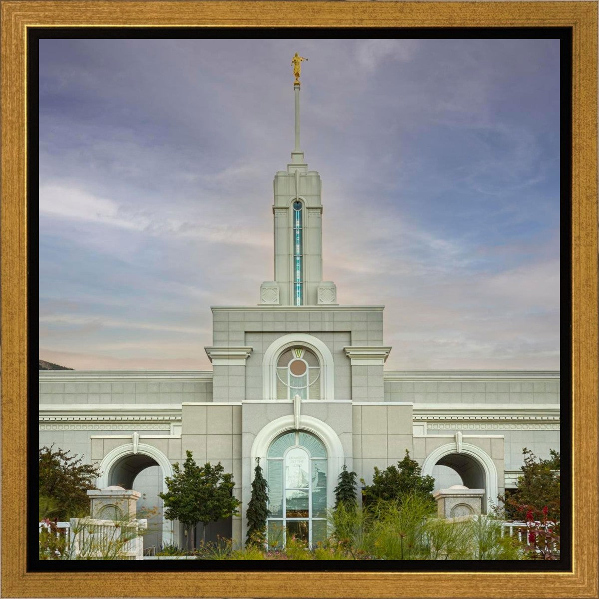 Mount Timpanogos Temple Morning Garden Gallery Wrap