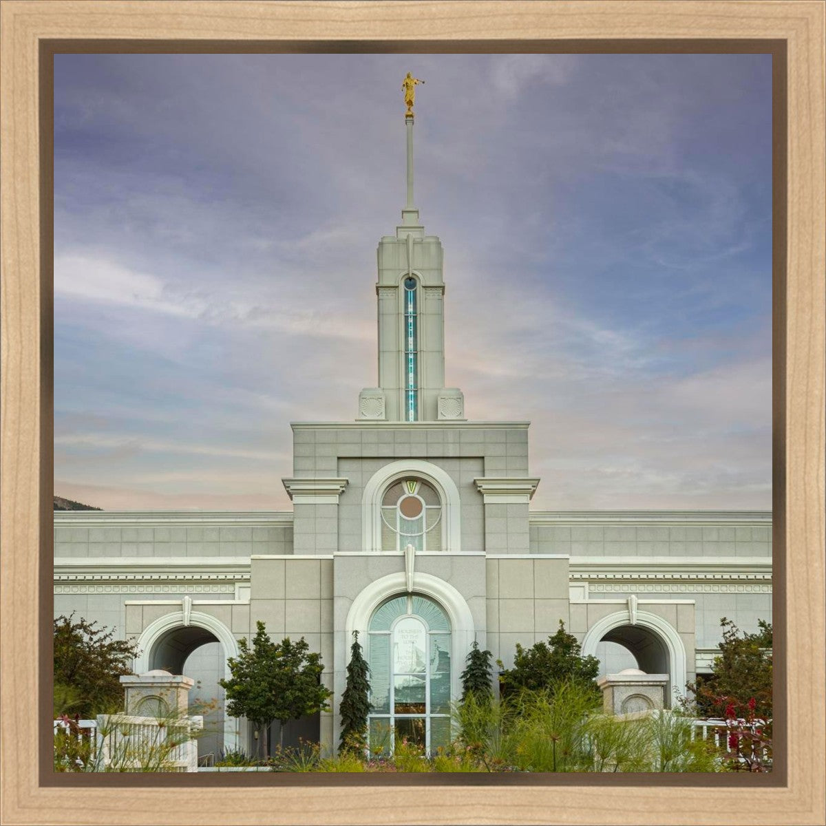 Mount Timpanogos Temple Morning Garden Gallery Wrap