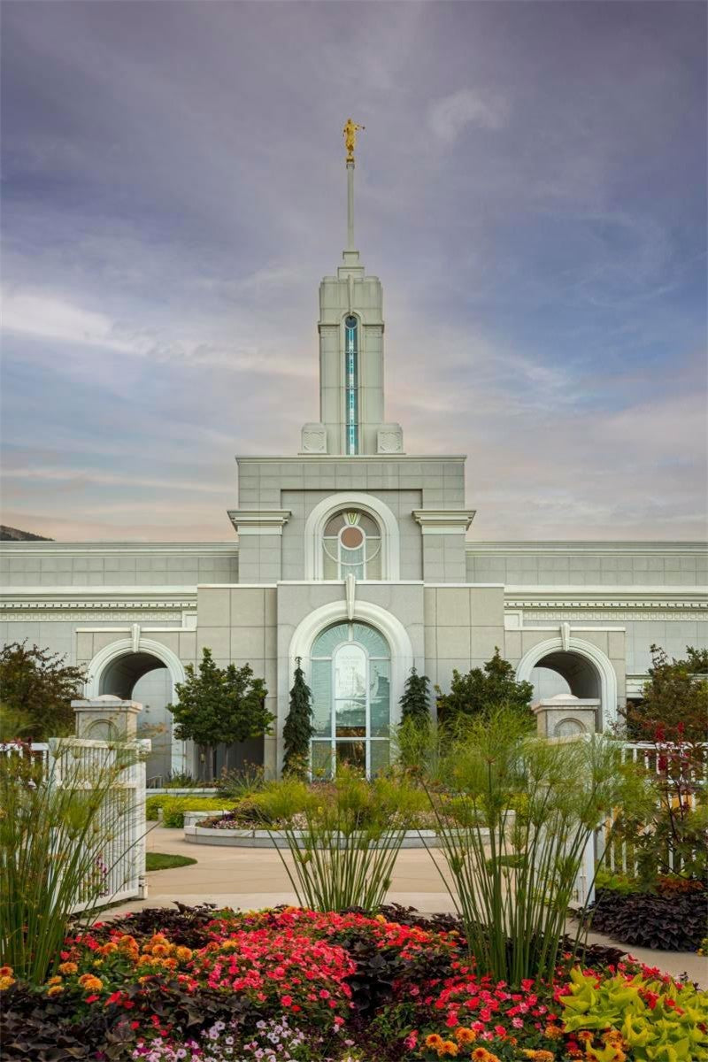 Mount Timpanogos Temple Morning Garden Gallery Wrap