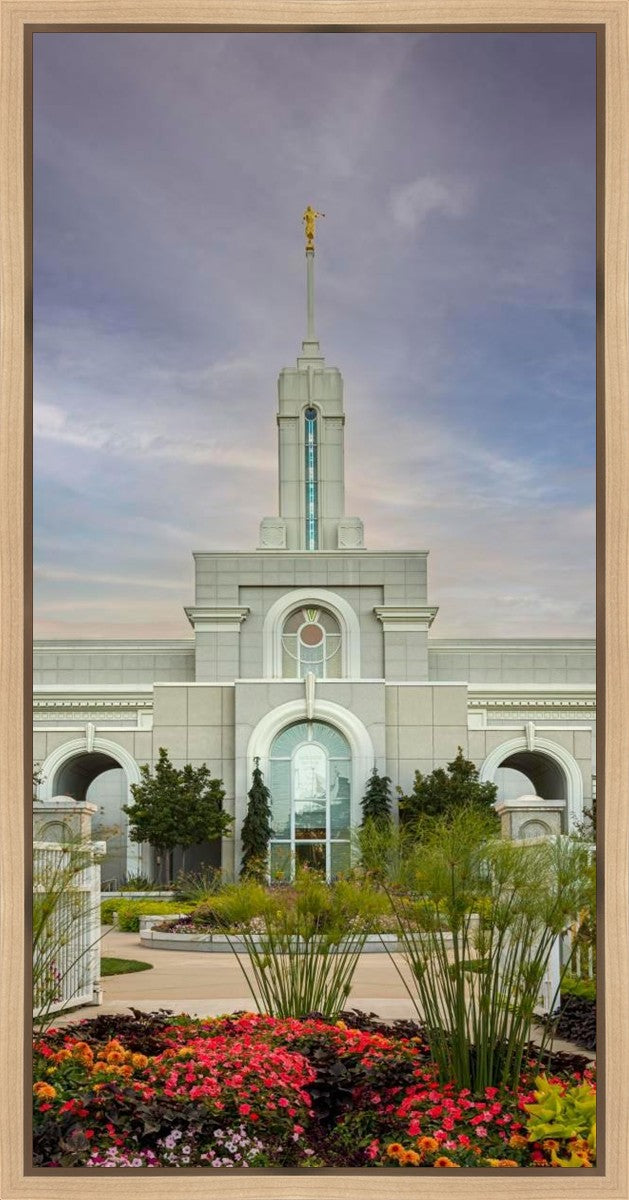 Mount Timpanogos Temple Morning Garden Gallery Wrap