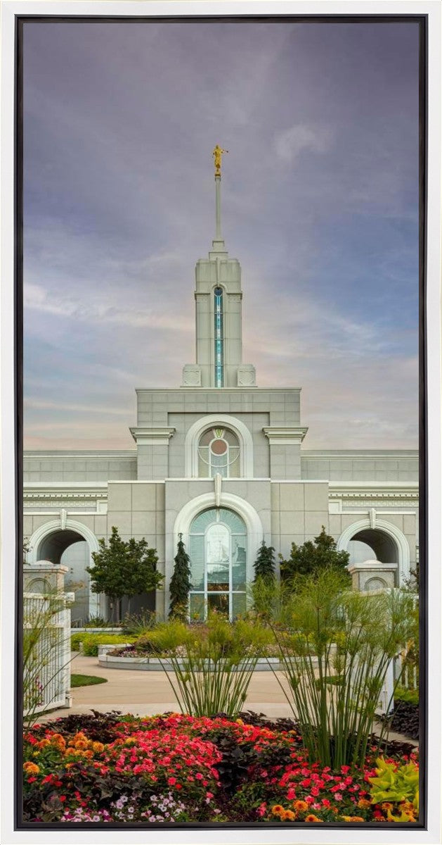 Mount Timpanogos Temple Morning Garden Gallery Wrap
