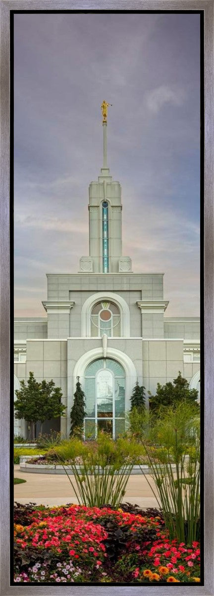 Mount Timpanogos Temple Morning Garden Gallery Wrap