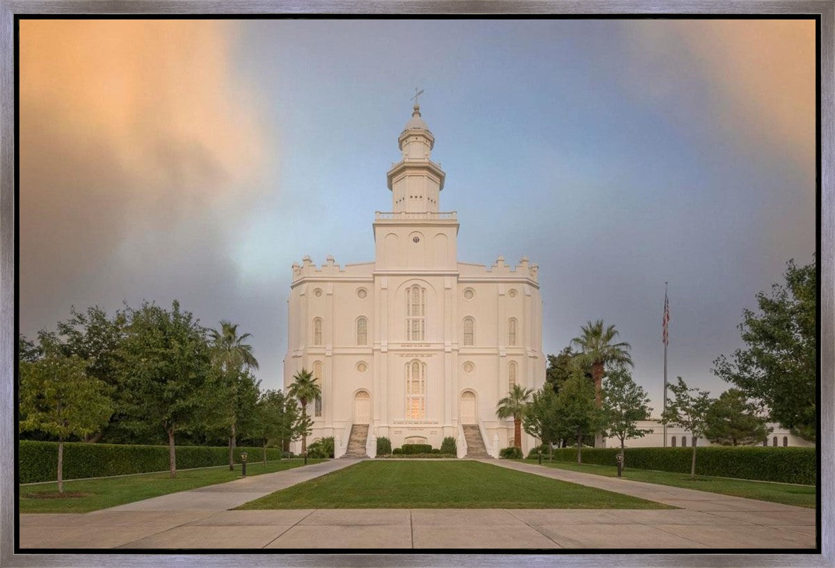 St George Temple Morning Light Gallery Wrap
