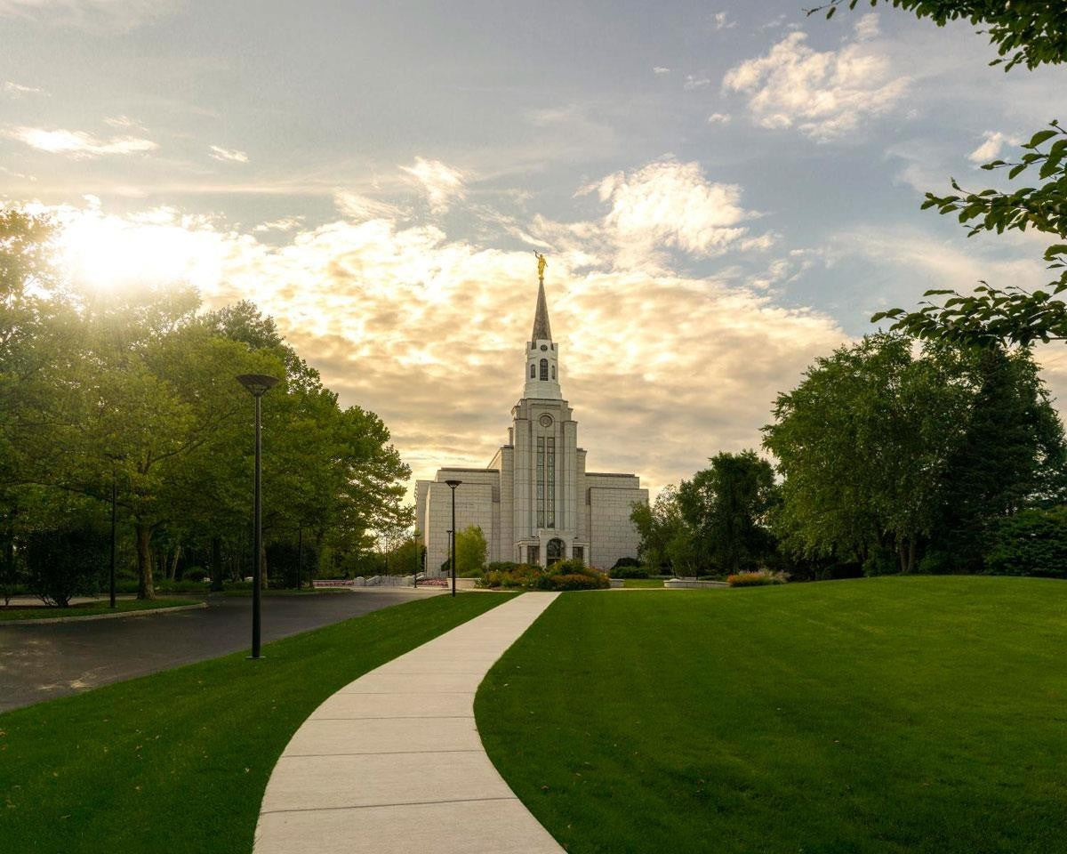 Boston Temple Summer Glow Gallery Wrap