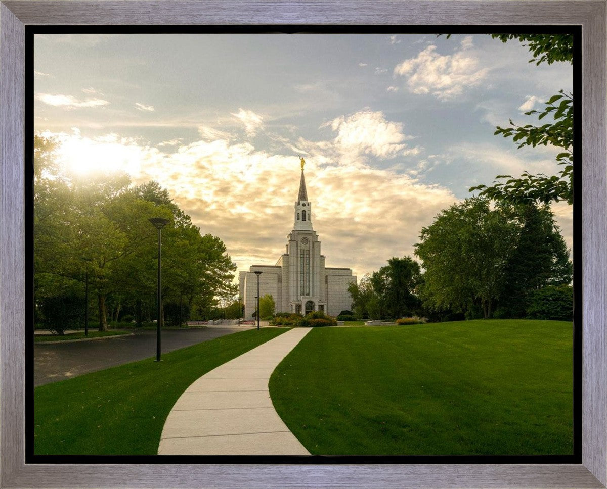 Boston Temple Summer Glow Gallery Wrap