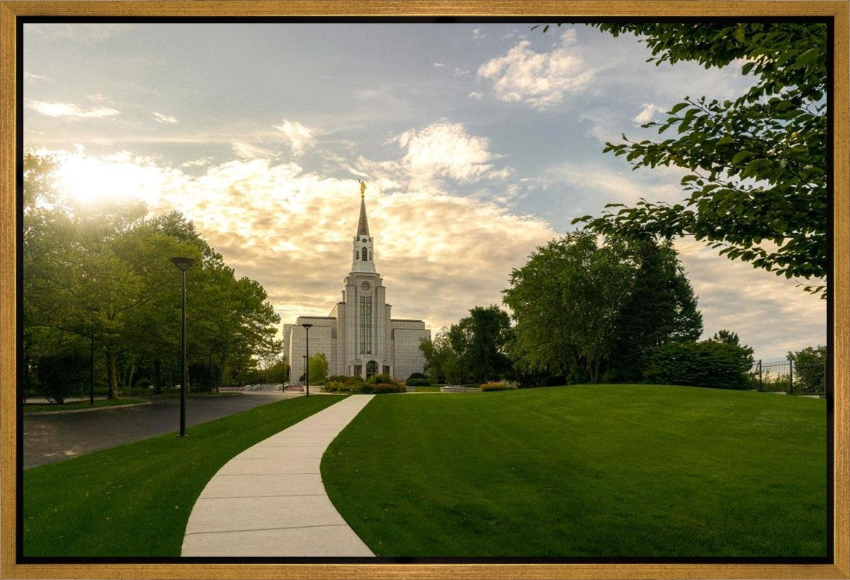Boston Temple Summer Glow Gallery Wrap
