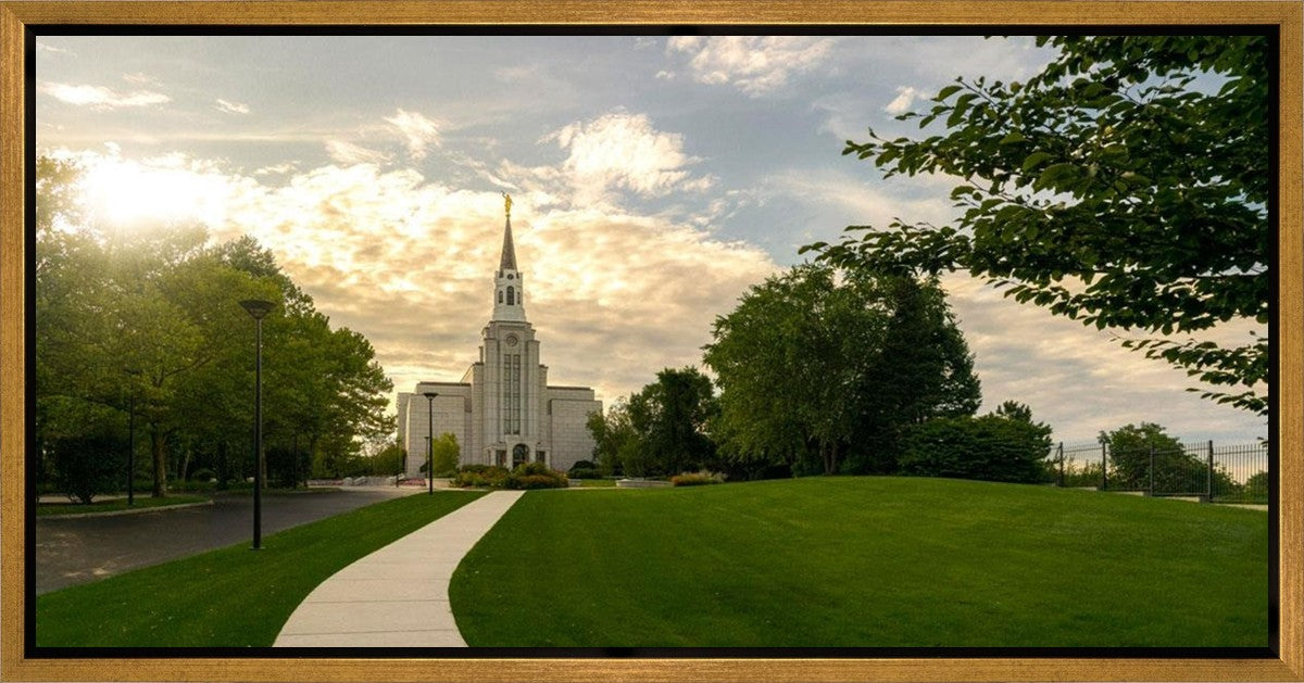 Boston Temple Summer Glow Gallery Wrap