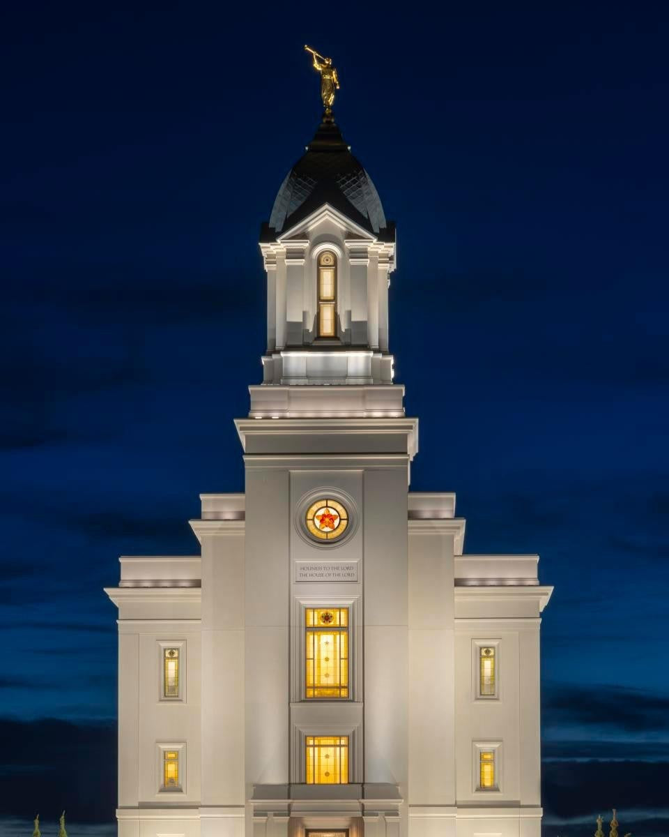 Cedar City Temple Eternal Light Vertical Gallery Wrap