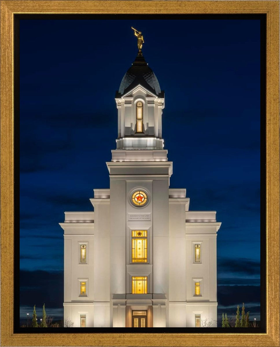 Cedar City Temple Eternal Light Vertical Gallery Wrap