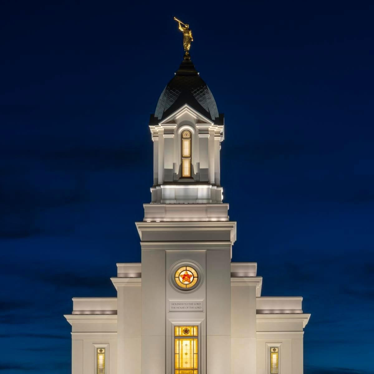 Cedar City Temple Eternal Light Vertical Gallery Wrap